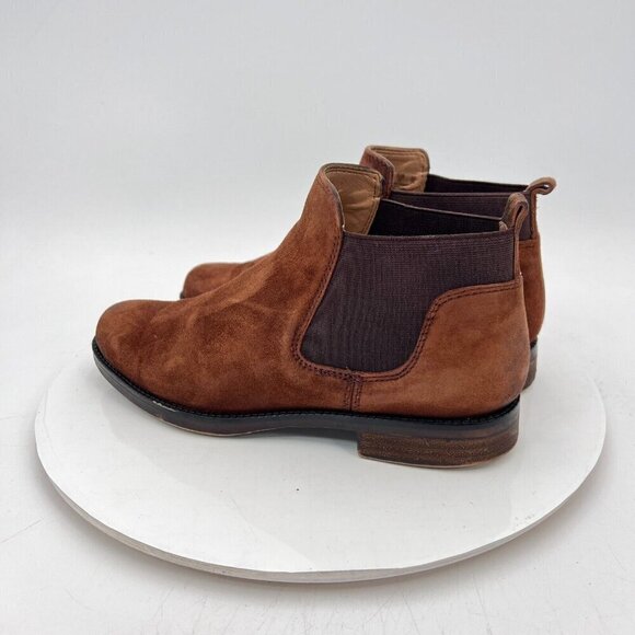 Franco Sarto Happily Women Size 7 M Brown Leather Side Elastic Chelsea Boot - Picture 7 of 15